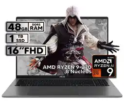 Falabella PORTÁTIL 16″ RYZEN 9 48GB RAM 1TB SSD WUXGA GRIS + KASPERSKY oferta