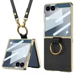 Falabella Funda GKK Electro Plateado Lujo Con correa para Samsung Z Flip 7 Negro oferta