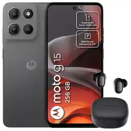 Falabella Celular Moto G15 256GB /4GB Gris + Buds 6 Play Blk oferta