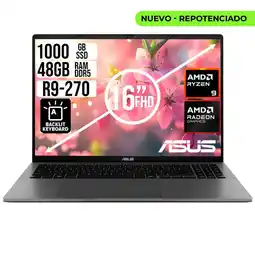 Falabella PORTATIL AMD RYZEN 9 270 SSD 1TB RAM 48GB LED 16 FULL HD oferta