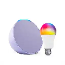 Falabella Echo Pop Parlante Intel Alexa Lila +Bombillo Smart LED 9w oferta