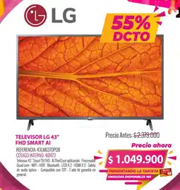 MercaCentro LG FHD Smart AI Televisor 43" oferta