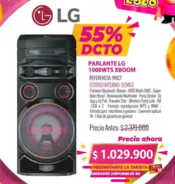MercaCentro LG Xboom parlante 1000WTS oferta