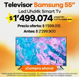 Éxito Samsung televisor 55″ oferta