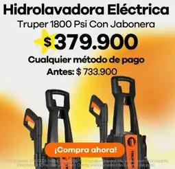 Éxito Truper eléctrica hidrolavadora oferta