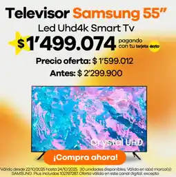 Éxito Samsung televisor 55″ oferta