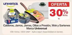 Makro Universal calderos, jarros, jarras, ollas a presión, wok y sartenes marca oferta
