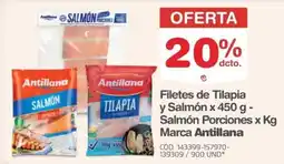Makro Antillana filetes de tilapia y salmón oferta