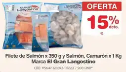 Makro el gran langostino filete de salmón marca oferta