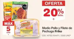 Makro Friko medio pollo y filete de pechuga oferta