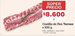 Makro Ternez costilla de res oferta