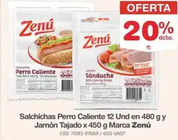 Makro Zenú salchichas perro caliente oferta