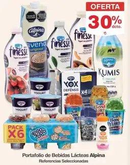 Makro Alpina portafolio de bebidas lácteas oferta