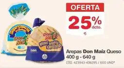 Makro Don maíz arepas queso oferta