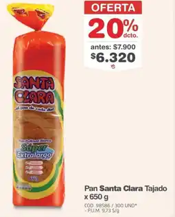 Makro Santa clara pan tajado oferta