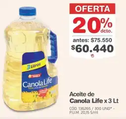 Makro Canola life aceite oferta