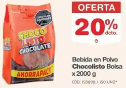 Makro Polvo chocolisto bebida en bolsa oferta