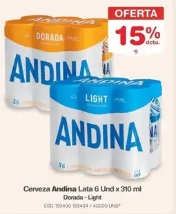 Makro Andina cerveza lata oferta