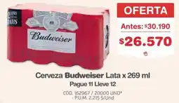 Makro Budweiser cerveza lata oferta
