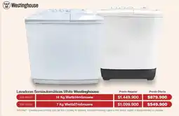 Makro Westinghouse lavadoras semiautomáticas white oferta