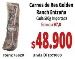Mercamio Ranch entraña carnes de res golden cada oferta