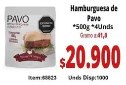Mercamio Hamburguesa de pavo oferta
