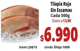 Mercamio Tilapia roja sin escamas cada oferta
