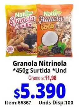 Mercamio Nitrinola granola surtida oferta