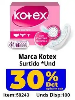 Mercamio Kotex marca surtido oferta
