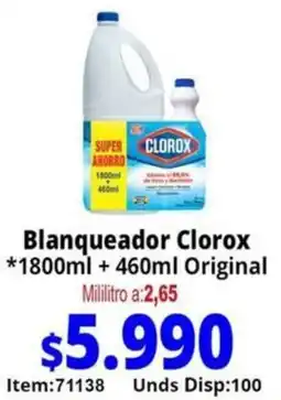 Mercamio Clorox blanqueador oferta