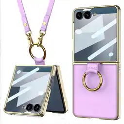 Falabella Funda GKK Electro Plateado Lujo Con correa para Samsung Z Flip 7 Lila oferta