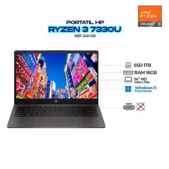 Falabella PORTATIL G10 RYZEN 3 7330U 14 HD - RAM 16GB - SSD 1TB + MOUSE + FUNDA oferta