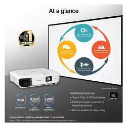 Falabella Proyector 3600 Lumens Ex3280 Video Beam 3-chip 3lcd oferta