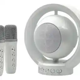 Falabella Karaoke Inalámbrico Genérico Blanco Modelo KSP-2025 con 2 Micrófonos y Parlante Bluetooth oferta