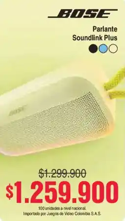 Alkosto Bose Soundlink Plus parlante oferta
