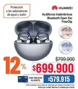 Alkosto Huawei Bluetooth Open Ear Free Clip oferta