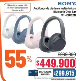 Alkosto Sony Bluetooth Over Ear WH-CH720N oferta