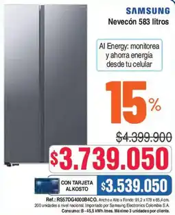 Alkosto Samsung Nevecón 583 litros oferta