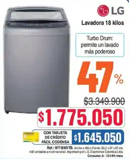 Alkosto LG Lavadora 18 kilos oferta