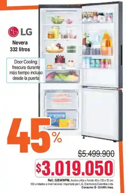 Alkosto LG Nevera 332 litros oferta