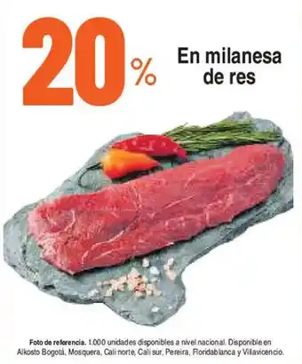 Alkosto En milanesa de res oferta
