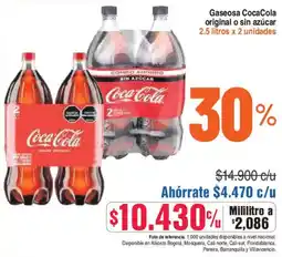 Alkosto Gaseosa CocaCola original o sin azúcar oferta
