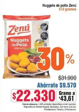 Alkosto Zenú nuggets de pollo oferta