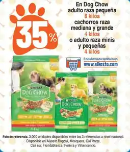 Alkosto En Dog Chow adulto raza pequeña cachorros raza mediana y grande o adulto raza minis y pequeñas oferta
