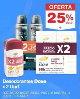 Makro Dove desodorantes oferta