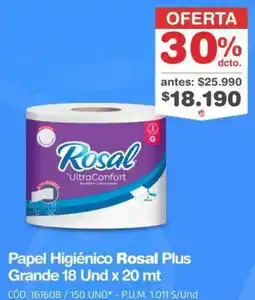 Makro Rosal papel higiénico plus grande oferta