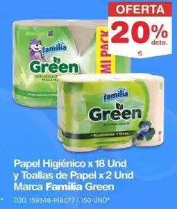 Makro Familia green papel higiénico oferta