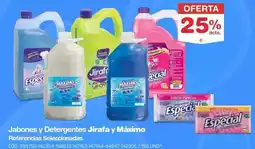 Makro Jirafa y máximo jabones y detergentes oferta