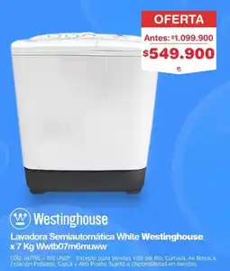 Makro Westinghouse lavadora semiautomática white oferta
