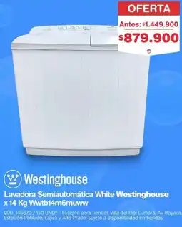 Makro Westinghouse lavadora semiautomática white oferta